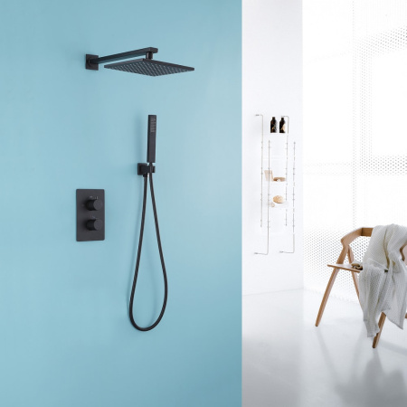 Душевой комплект Abber Weiss Insel AF8051B черный матовый