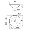 Раковина Antonio Lupi Servo 45 SERVOMOOD45 Bianco/cr