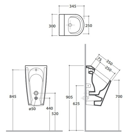 Писсуар Globo FO031BI