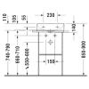 Раковина 45x35 см Duravit DuraSquare 0732450041