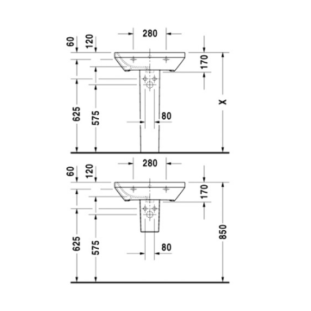 Полупьедестал Duravit DuraStyle 858300000