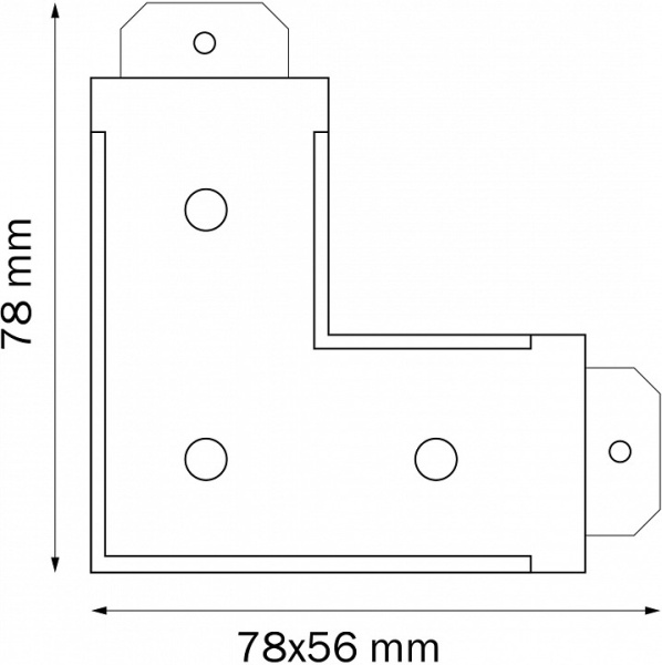 Соединитель угловой внутренний для треков Lightstar Teta 505127