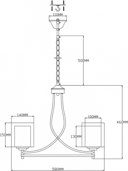 Подвесная люстра Moderli Maximilian V2522-5P