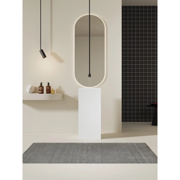 Раковина Abber Stein AS2556 40x40 см, напольная, белый матовый