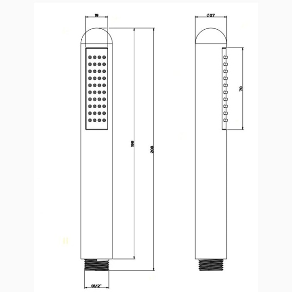 Душевая лейка Gessi Goccia 33754#299 черный