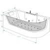 Акриловая гидромассажная ванна 170x80 см Grossman GR-17000L