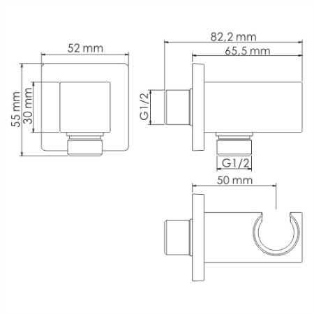 Подключение для шланга WasserKRAFT A125