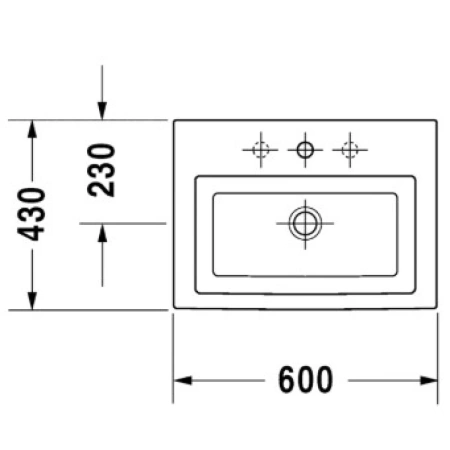 Раковина 60x43 см Duravit 2nd Floor 0491600000