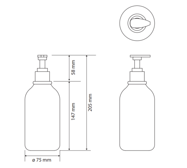 Бутылка с дозатором Bemeta 131567700 белая матовая