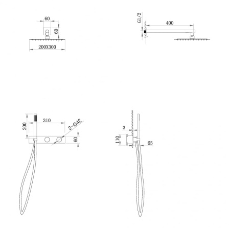 Душевая система Abber Rund AF8718