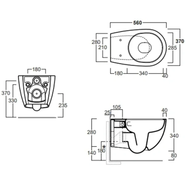Унитаз подвесной Simas Vignoni VI18VERT bi matt безободковый, торнадо, белый матовый