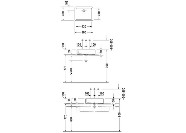Раковина Duravit Vero 0455500000