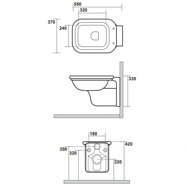 Унитаз подвесной Kerasan Waldorf 411501bi