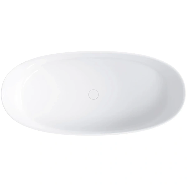 Ванна из литьевого мрамора Omnires Neo NEO158WWBP 157,5x72 см, отдельностоящая, белый глянец