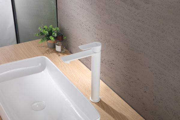 Смеситель для раковины Abber Weiss Insel AF8011FW белый матовый