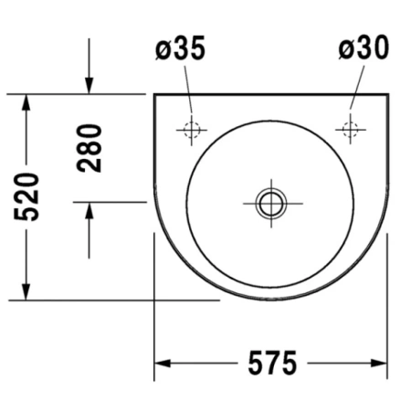 Раковина 57,5x52 см Duravit Architec 0449580008