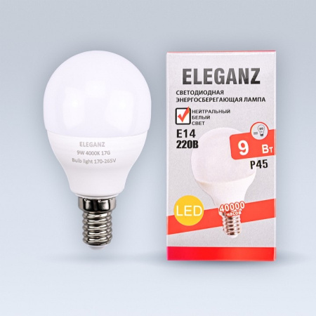 Лампа светодиодная Eleganz E14 9Вт 4500K EL-0082