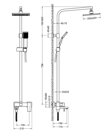 Душевая стойка Timo Selene SX-2013/03