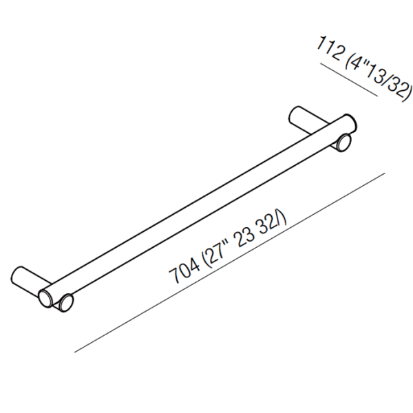 Полотенцедержатель Agape Dot line ADTL0451RT светлое дерево