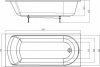 Акриловая ванна Aquatek Ника 160x75 см NIK160-0000001, белый