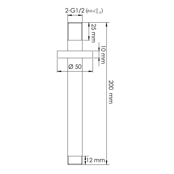 Кронштейн для душа WasserKRAFT A352 никель