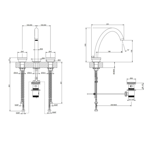 Смеситель для раковины Gessi Origini 66013#031