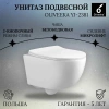 Унитаз подвесной Oliveeka YJ2381 безободковый, с сиденьем микролифт, белый