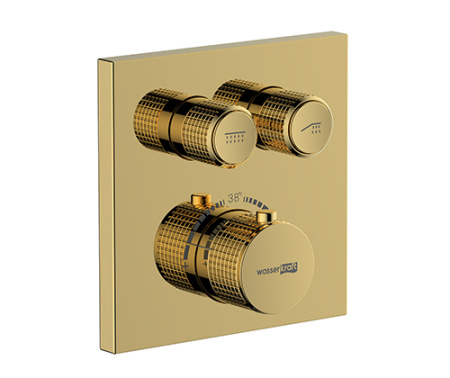 Смеситель для душа WasserKRAFT Sauer 7148 Thermo золото