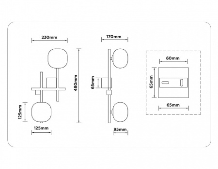 Накладной светильник Ambrella Light LH LH51019