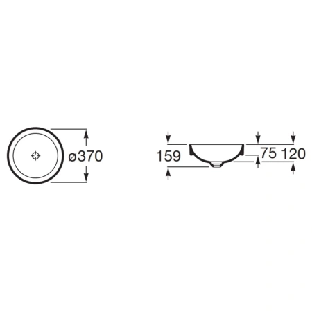 Раковина 37x37 см Roca Inspira Round 32752R000