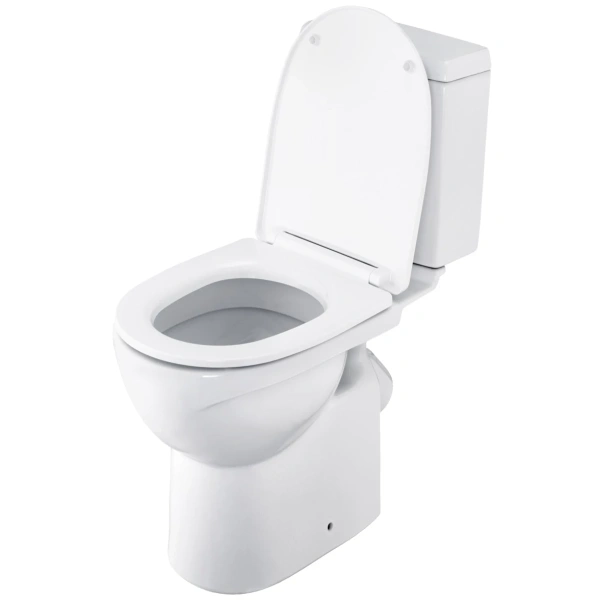 Унитаз-компакт Santek Юнион 1.WH30.2.420 косой выпуск, с сиденьем микролифт, белый