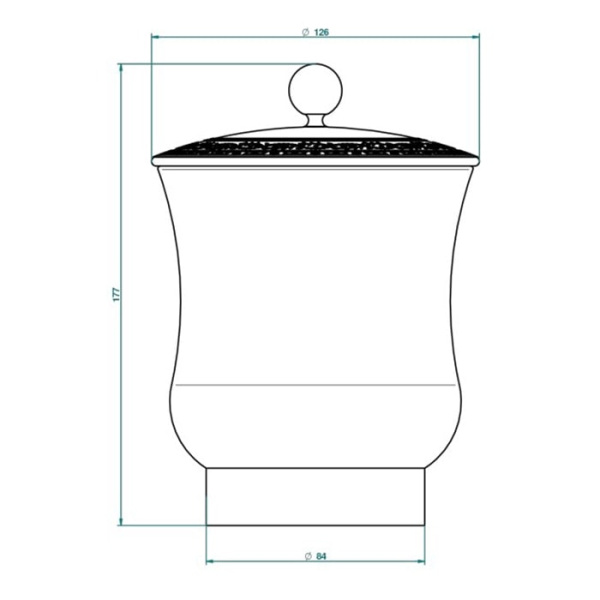 Контейнер THG Marquise blanc dcor Platine A7G.A02.4621 серебро