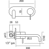Смеситель для раковины Huber Lynox LX002515D1 сталь