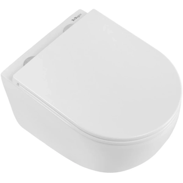 Унитаз подвесной BelBagno Compatto BB003CH-TOR/SC безободковый, торнадо, с сиденьем микролифт, белый