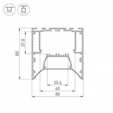 Профиль встраиваемый Arlight ARH-POWER 036363