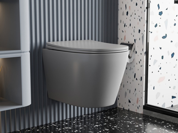 Унитаз подвесной Abber Bequem AC1102MG серый