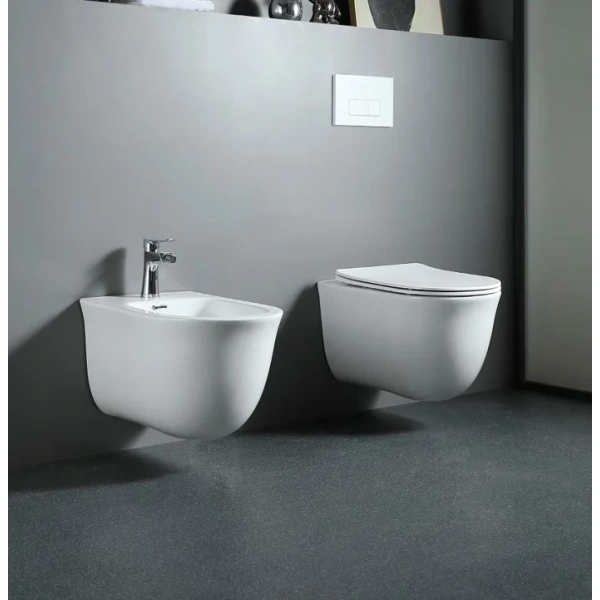 Унитаз подвесной Aquatek Классик AQ1112-00 безободковый, с сиденьем микролифт, белый