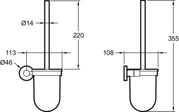 Ершик для унитаза Jacob Delafon EO E77830-CP