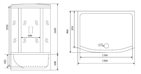 Душевая кабина Timo Lux T-7750