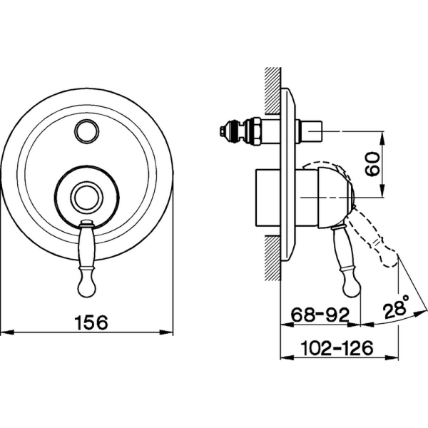 Смеситель для душа Cisal Arcana Royal AY00210027 бронза