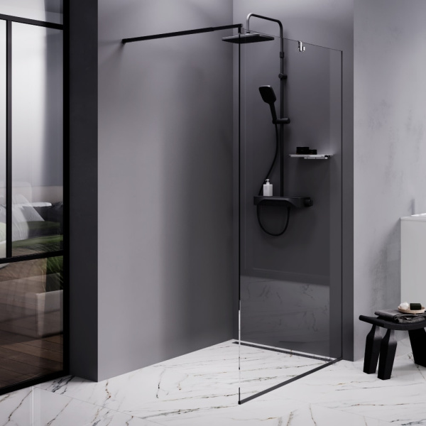 Душевая перегородка AM.PM Func 110 W84WI-110-F1-BTE черная