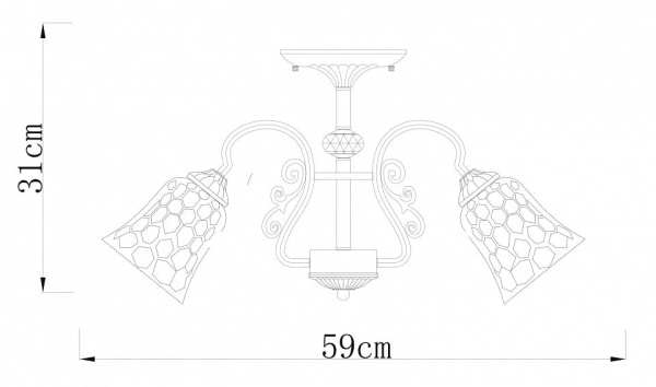 Люстра на штанге Arte Lamp Nicole A2702PL-3AB