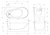 Акриловая ванна Abber 150x75 AB9496-1.5 L
