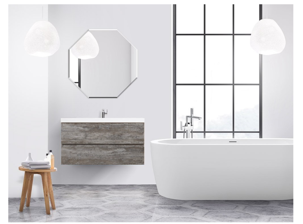 Тумба под раковину Cezares Molvenio 46 80 MOLVENO 46-80-2C-SO-LG серое дерево