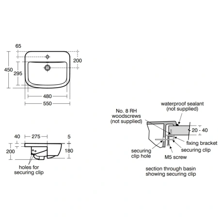 Раковина 55x45 см Ideal Standard Tempo T059001