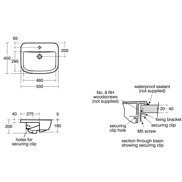 Раковина 55x45 см Ideal Standard Tempo T059001