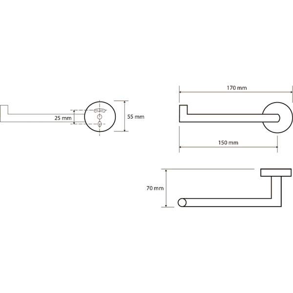 Держатель туалетной бумаги Bemeta Dark 104212030L черный матовый