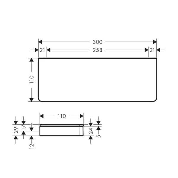 Полочка Axor Universal 42838990 шлифованное золото/белый