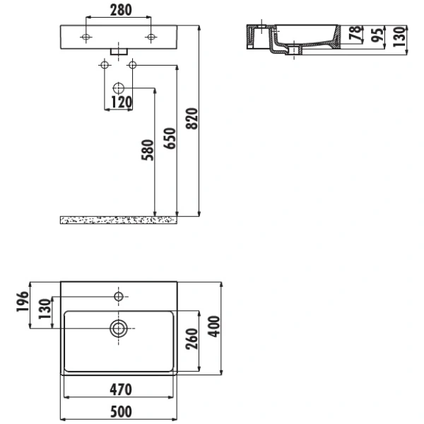 Раковина 50x40 см Creavit Next NX242-00CB00E-0000