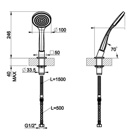 Душевой комплект Gessi Rilievo 59127#031